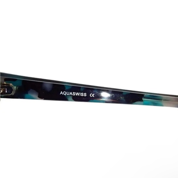 AQS Modified Cat Eye Sunglasses AQUASWISS Mirror Teal Lens Made Italy 🇮🇹 NWT - Picture 7 of 11